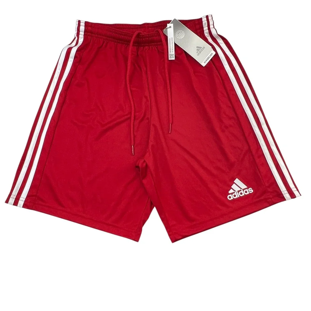 Adidas Kids Red Soccer Shorts Primegreen AEROREADY Drawstring‎ Size S Activewear